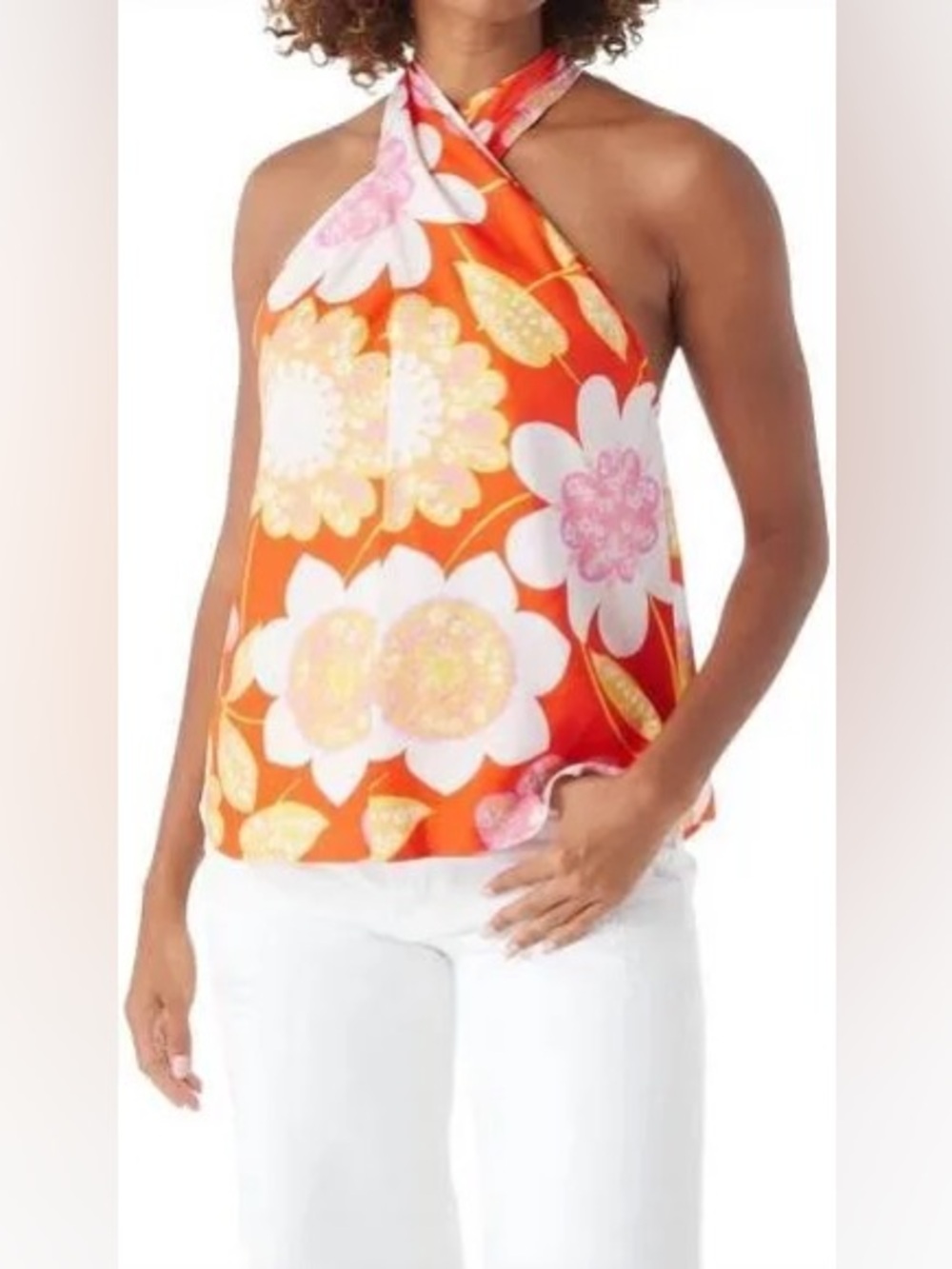 NEW CROSBY BY MOLLIE BURCH sienna tank top in bandana, Size Large